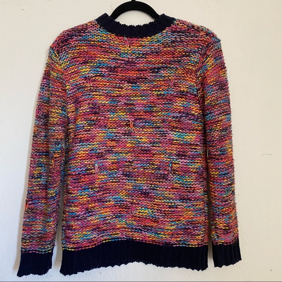 Molly Bracken multicolored crew neck knit jumper sweater women’s small/medium - Picture 2 of 12